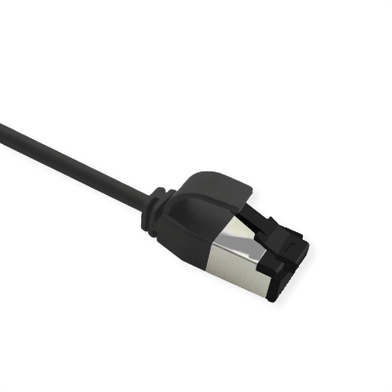 ROLINE Cordon Cat.8 (Classe I) U/FTP, Slim, fils tressés, LSOH, noir, 1,5 m_1