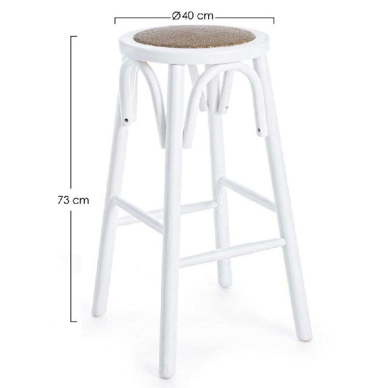 Tabouret bar Circle blanc Ø 40 x 73 cm_1