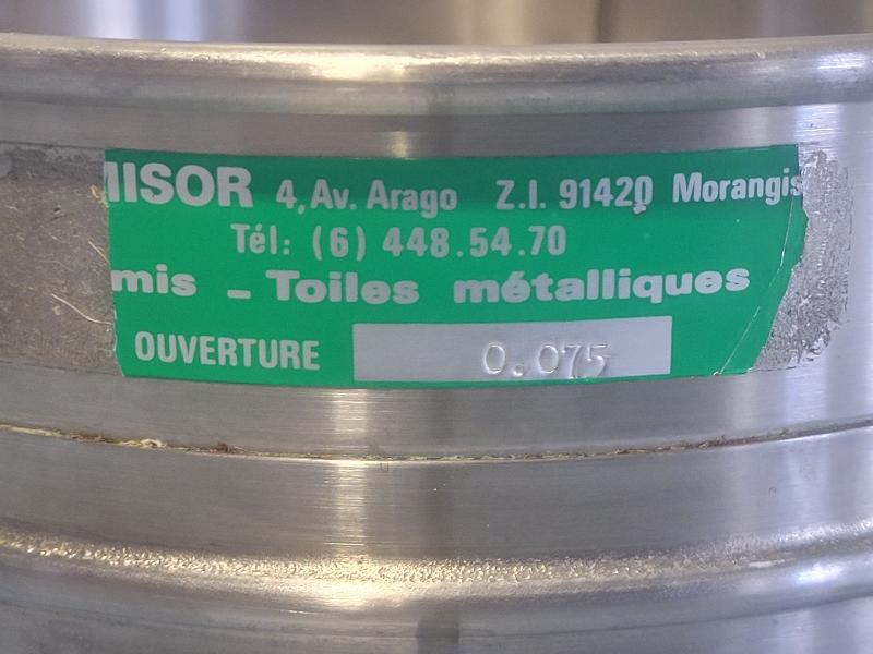 Tamis de test en acier inox RETSCH 200x50mm - 75 µm (0,075mm)_1