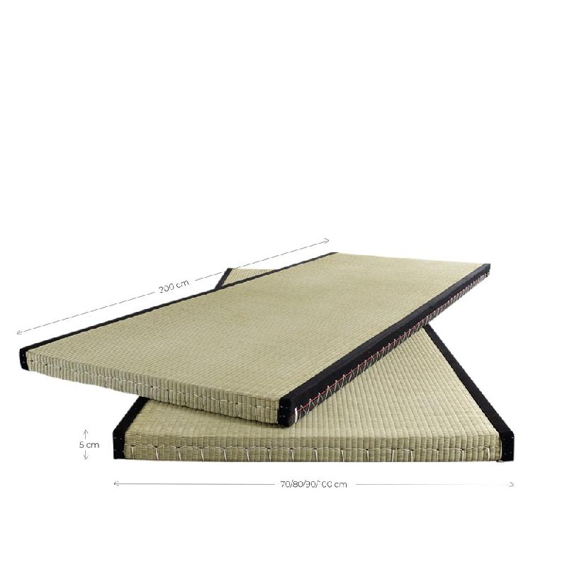 Tatami Mat Design - Couchage 100 x 200 cm - Paille de riz - Style japonais traditionnel_1