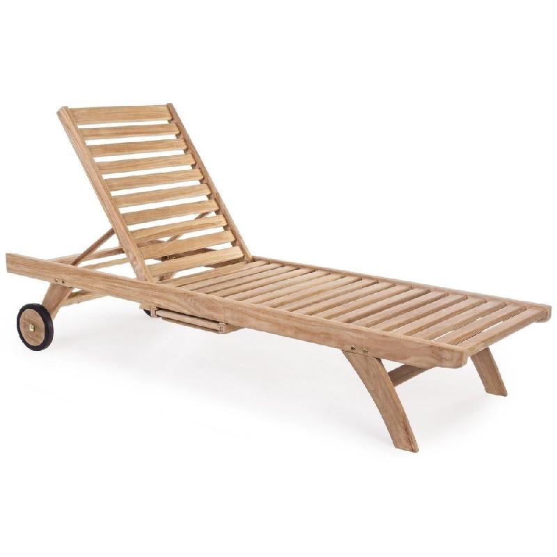 Bain de soleil inclinable avec roues Maryland teck norme FSC + tablette 65 x 200_1