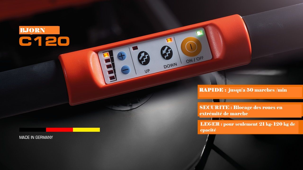 Monte-escalier électrique Cargo Master C120 F avec roues gonflables et freins individuels