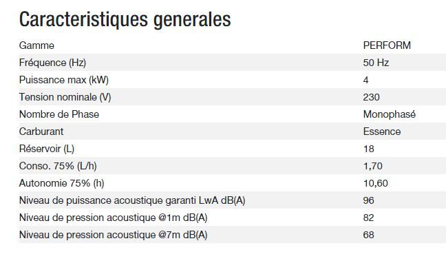 Perform 4500 XL Groupe électrogène - Kohler - Gamme Perform - 50 Hz - Puissance max 4 kW_1