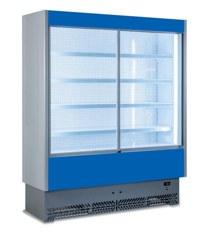Vitrine Murale Laquée 1600mm P.650 Avec Portes Coulissantes - VULCANO_1