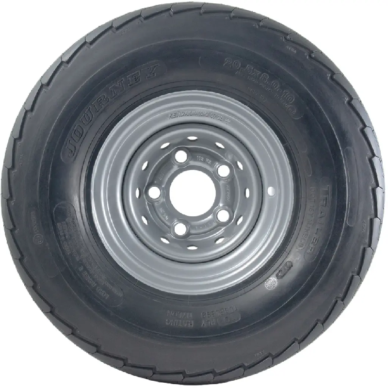 20.5x8.00-10 Trailer Tyre + Wheel Assembly 10ply 5x112mm PCD Road Legal 710kgs_1