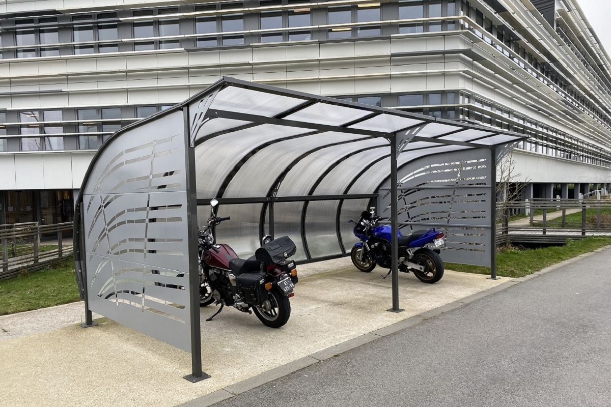 Abris 2 roues à toit arrondi pour vélos, motos et scooters - Série AY - Sur mesure - Dimensions modulables et options personnalisées_1