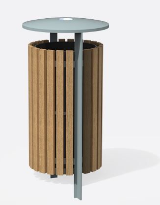 Axis - Cendrier Corbeille 110L Ergonomique et Résistant - Larusdesign_1