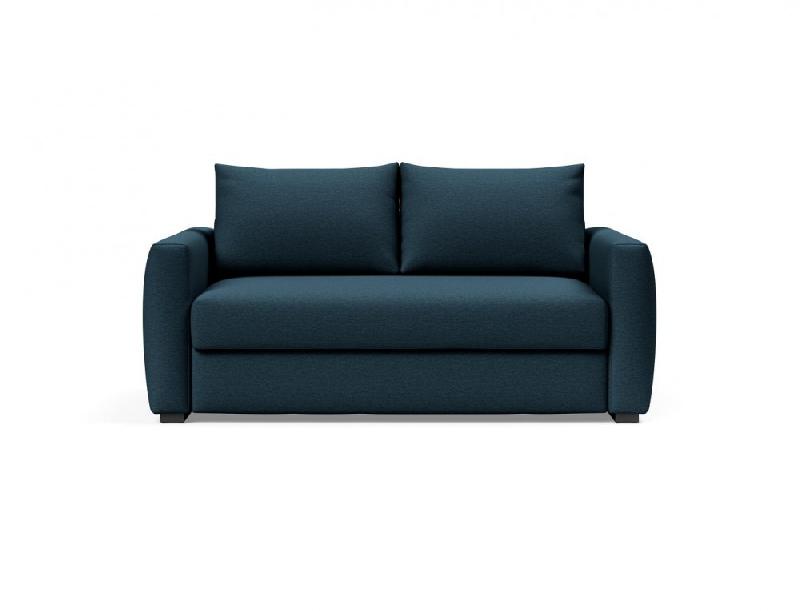 Canapé design convertible lit COSIAL - Innovation Living - Tissu Argus Navy Blue - Accoudoirs rembourrés - 140x202cm_1