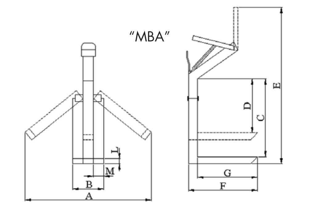 Lève-palette MBA - Dacame France SAS - capacité 1500 à 2000 kg - réglable avec manivelle et compatibles grues_1