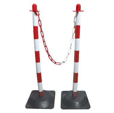 Pk906rb - barrière à chaîne poteaux plastique - signals - h 900 x ø 40 mm_1