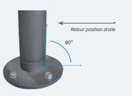 Potelet à mémoire de forme inclinable Amortichoc - 6 modèles au choix - Tube acier Ø 76 mm - Inclinaison maximale 45°_1
