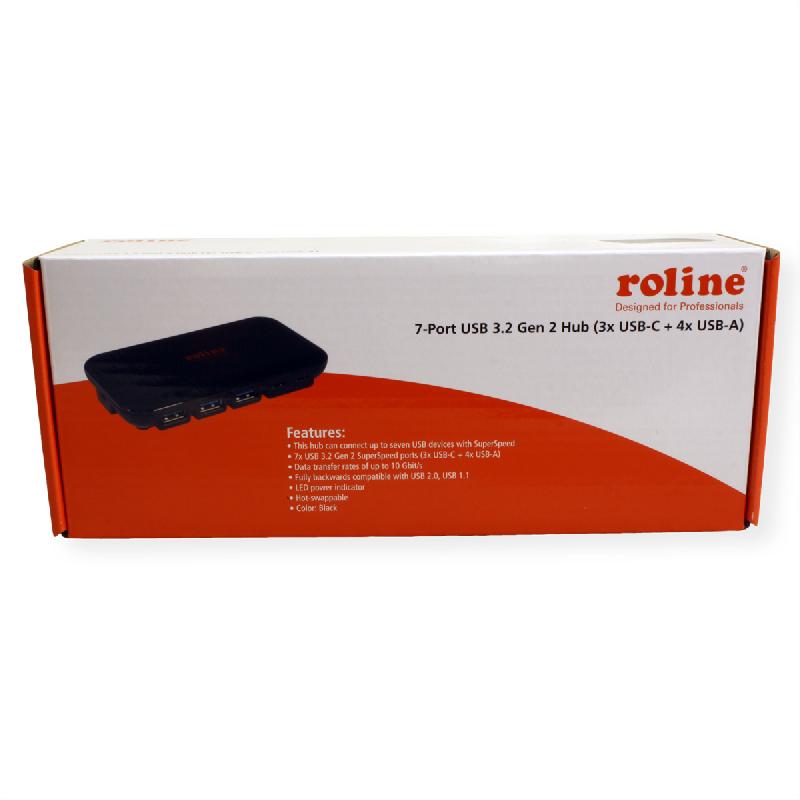 ROLINE Hub USB 3.2 Gen 2, 7 ports, (3x type C + 4x type A)_1