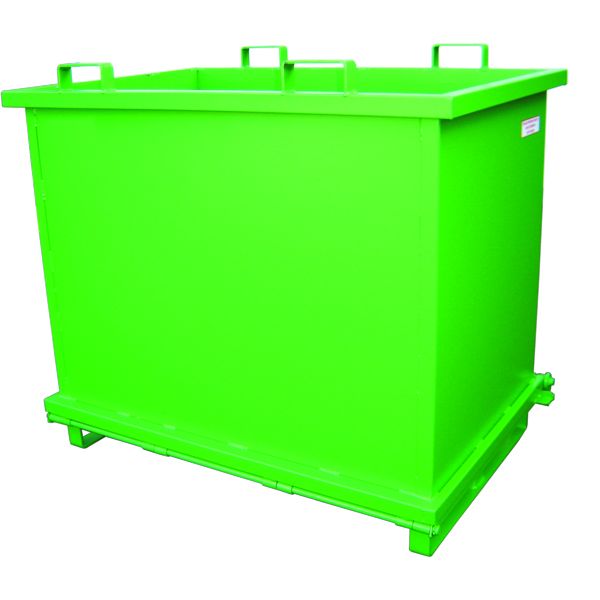 Benne à fond ouvrant - tôlé ou grillagé - capacité 500 à 2000L - fabrication française_1