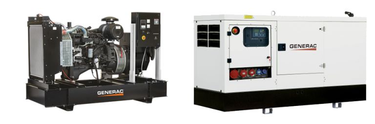 GMS-275P - Groupe électrogène industriel Generac 275 kVA - Série GMS Standard - Version ouverte et insonorisée_1