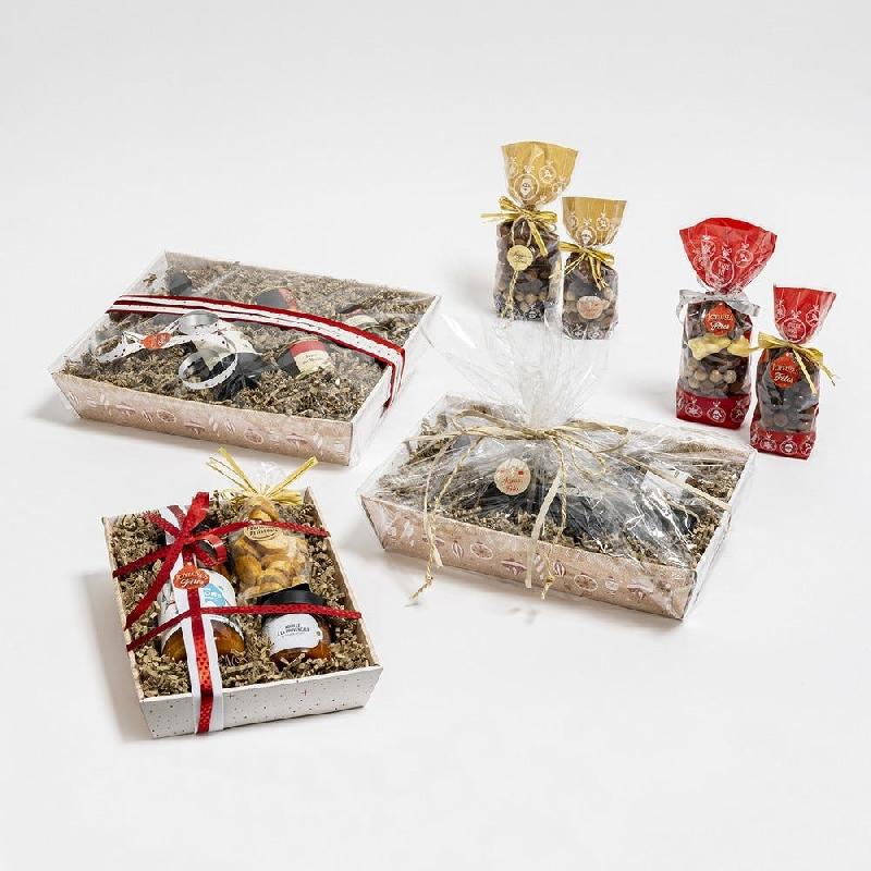 Sachet transparent fond polypro jute Noël 12x4,8x27.5cm - par 100_1