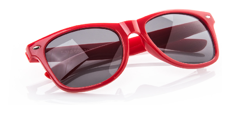 Lunettes de soleil Xaloc - en plastique rouge avec protection UV 400_1