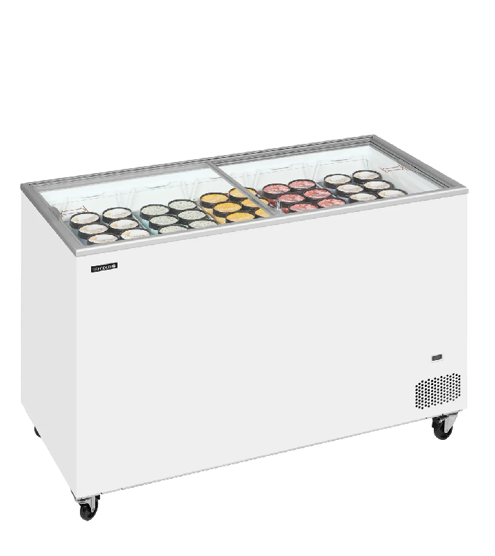Congélateur vitré de crème glacée IC401SC ( 401 / 350) blanc TEFCOLD_1
