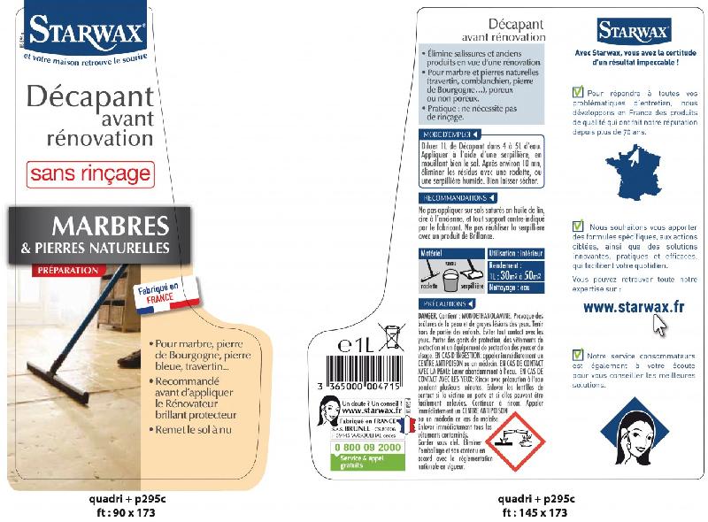 Décapant marbre STARWAX 1L - Sans rinçage - Avant rénovation_1