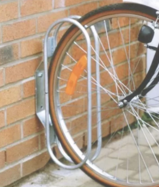 Support vélo mural fixe - Lot de 5 griffes en acier galvanisé Ø 16 mm - Hauteur 515 mm_1