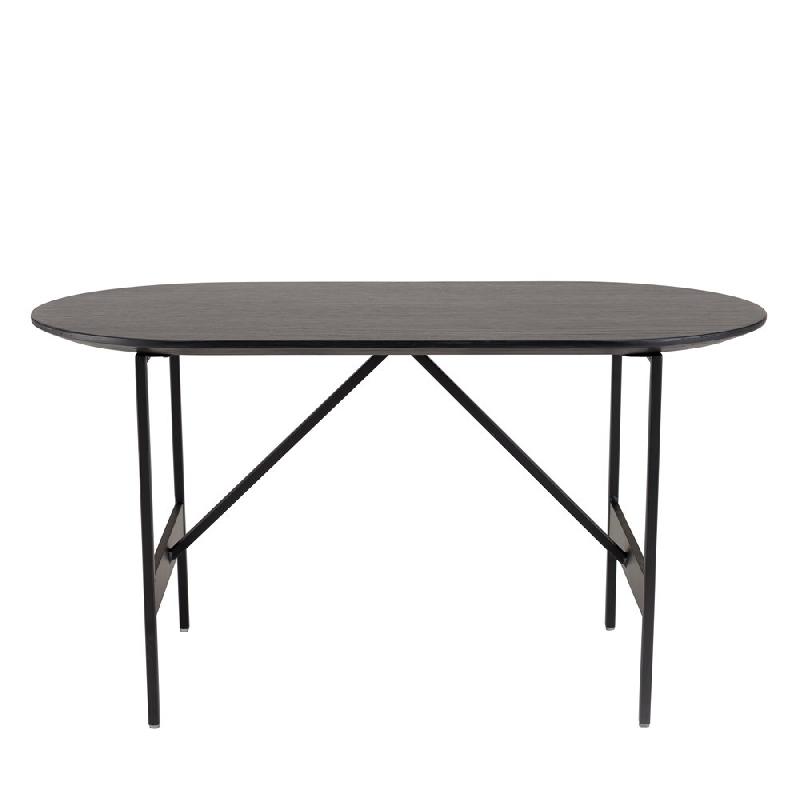Table basse ovale DILA - 70x35 cm - Pieds en métal - Design épuré et robuste_1