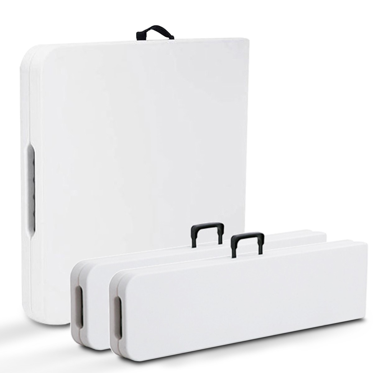 Tables et bancs pliants 180 cm - Lot de 10 ensembles brasserie en PEHD avec structure acier - Usage intérieur/extérieur_1