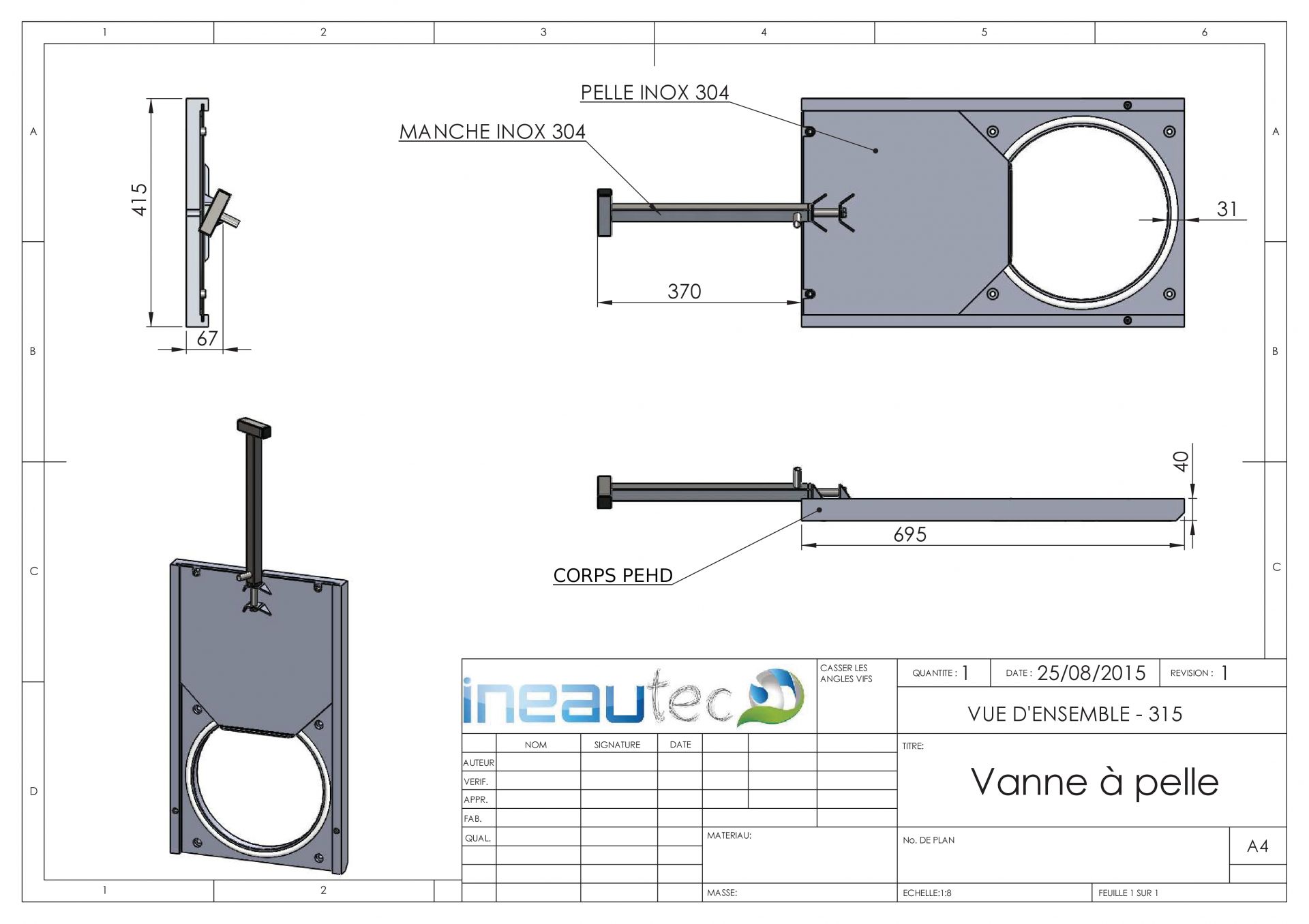 Vanne à pelle ø 315 mm_1