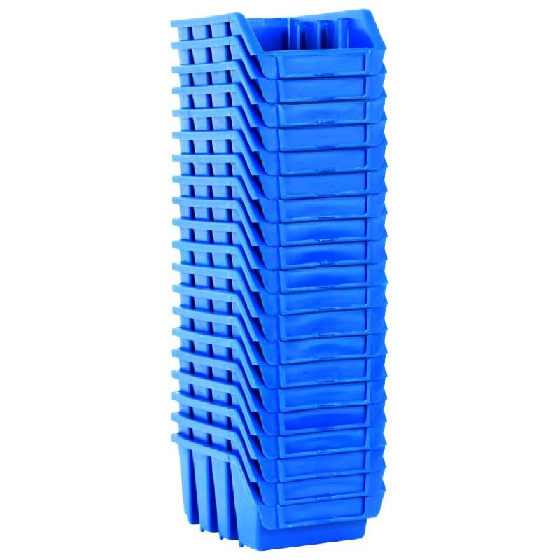 Vidaxl bacs de rangement empilables 20 pcs bleu plastique 146284_1