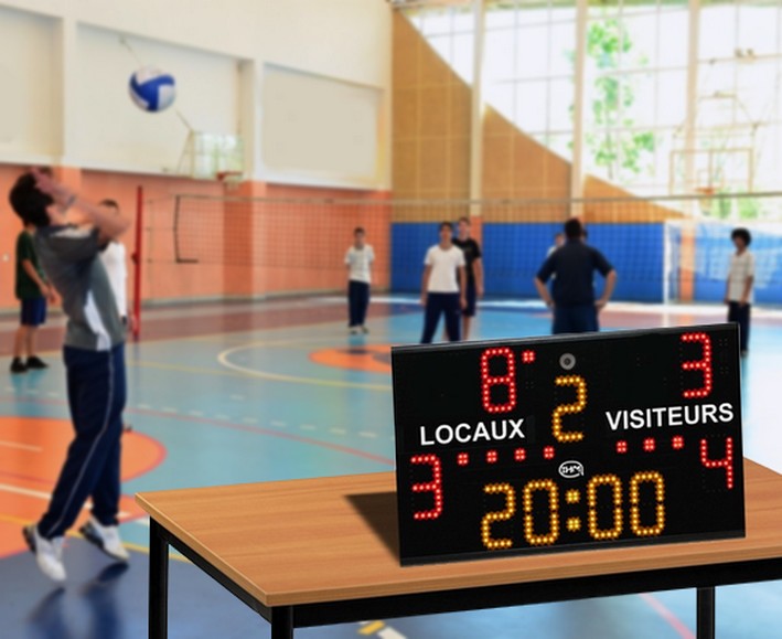 Afficheur LED multisport portatif - Chronomètre et scoreur à poser - 0160FE_1
