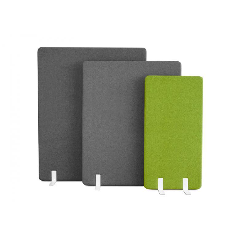 Cloison acoustique JOKI - écran diviseur en laine grise avec mousse acoustique et tissu, classe D_1