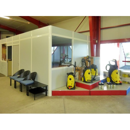 Cloison modulaire pour la réalisation de bureaux ou d'espaces clos_1