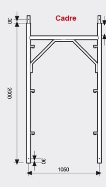 Échafaudage-cadre à basculeurs DR6 - Condor - lisses et diagonales - acier S235JR_1