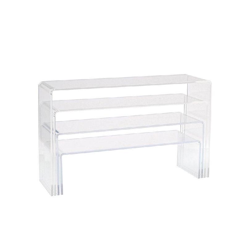 Présentoir gigogne rectangulaire - set de 4 - épaisseur 3mm - dimensions variées - transparent en PMMA_1