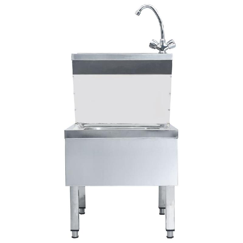 Vidaxl lavabo commercial de lavage des mains avec robinet inox 51116_1