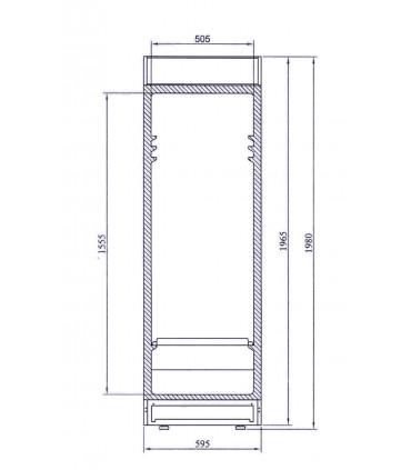Vitrine verticale positive avec porte, pour chr, traiteurs, boulangeries, pâtisseries et chocolateries - gaia 42 iarp_1