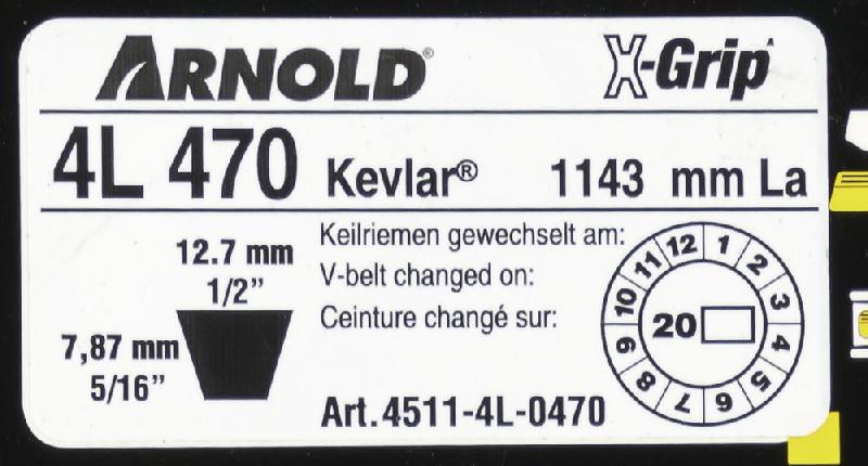 Courroie trapézoïdale X-Grip V - Type 4L470_1