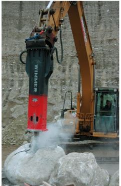 Brise-roche hydraulique Wimmer International - marteaux hydrauliques avec protection contre la frappe à vide_1