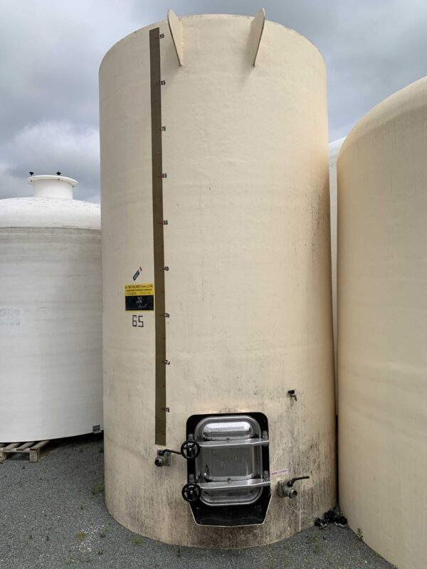 Cuve Cruveilher 100HL d'occasion - fond conique, porte ovale et trappe inox DN 500_1