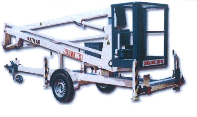 Nacelle tractable parma 12 - lvm sarl - hauteur de travail 12 m - charge 200 kg_0