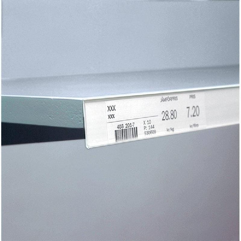 Porte étiquette adhésif blanc 1000x40mm - multi supports, fixation durable_1