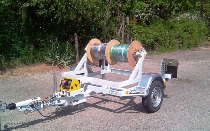 S 505 L - Remorque Porte-Touret SIPREL - Charge utile 510 Kg - ø 750 à 1400 mm - PTAC 750 Kg_1