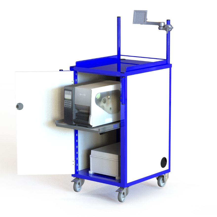 Servante mobile cartérisée pour matériels informatiques_0
