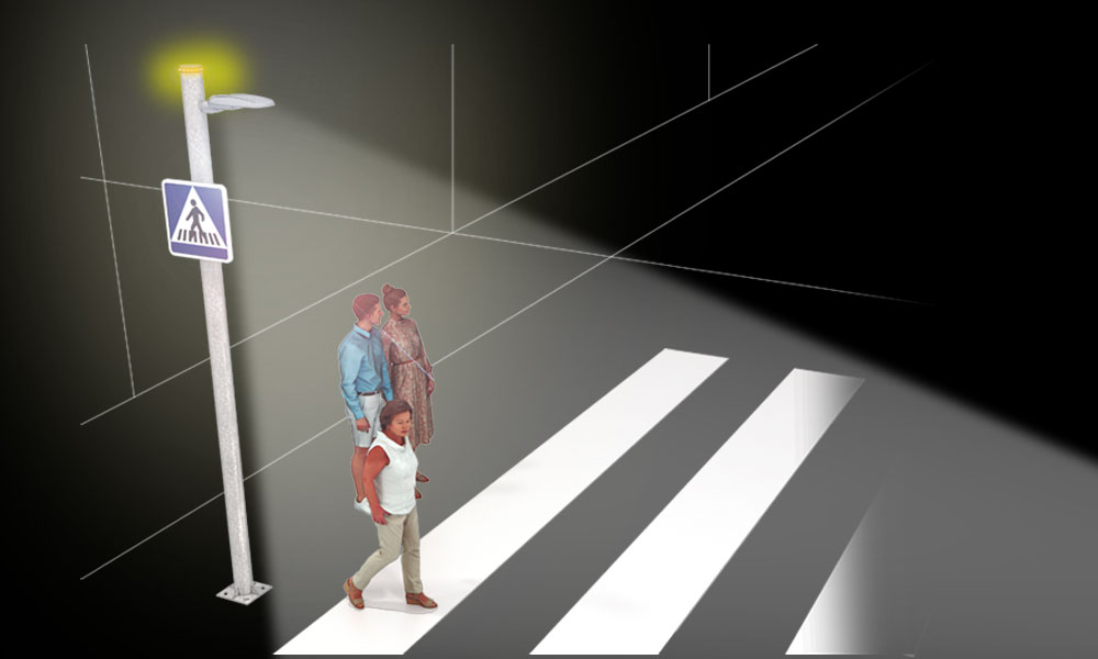 Ensemble lumineux Zebra ACZ+Alfum - éclairage sécurisé pour passages piétons - acier S-235 JR galvanisé_1