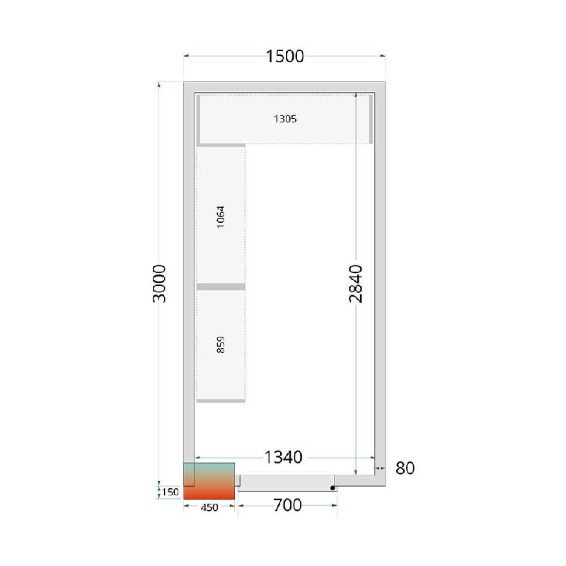 Kit de rayonnage pour Chambres Froides Tefcold CRPF1530_1