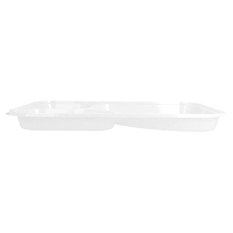 Plateau repas thermoformé PS blanc 3 compartiments 31,5x21cm - par 400_1