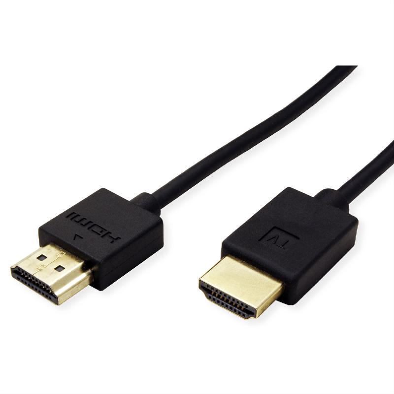 ROLINE Câble HDMI Ultra HD avec Ethernet, 4K, actif, M/M, noir, 5 m_1