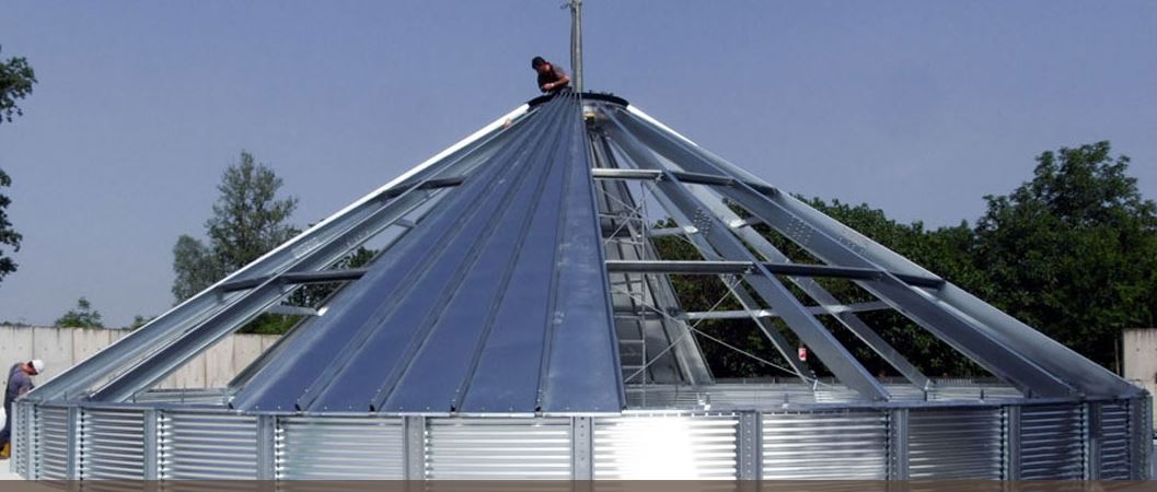 Silo agricole à tôle ondulée, pour le stockage de différents types de céréales_1