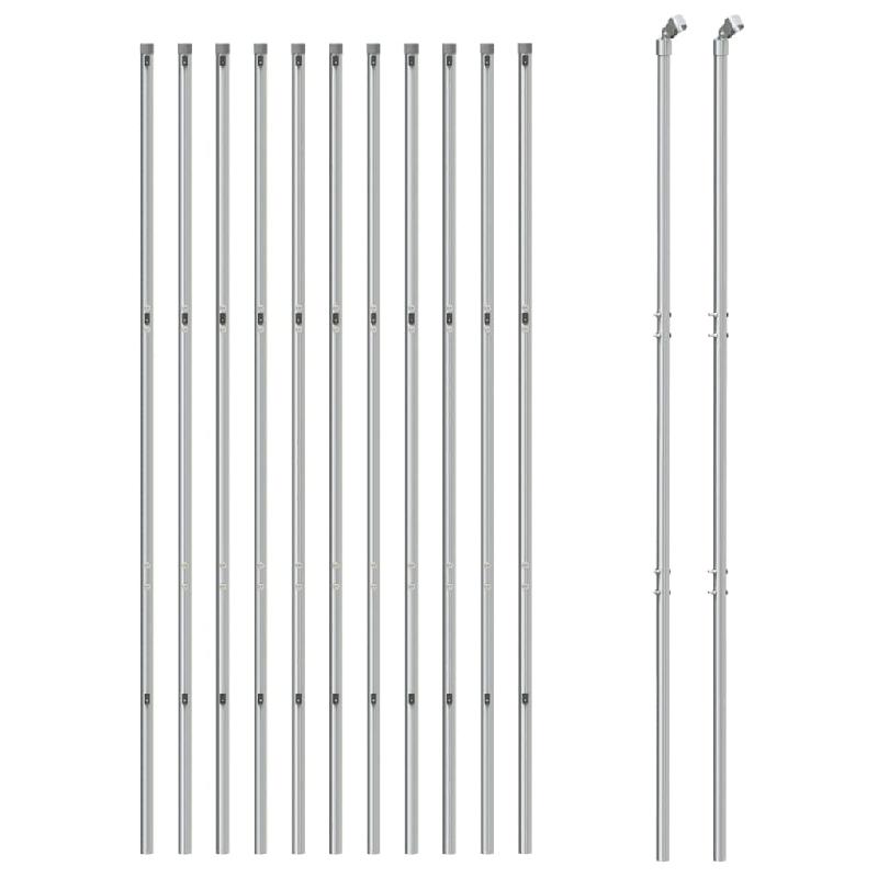 Vidaxl clôture à mailles losangées argenté 2x25 m 154014_1