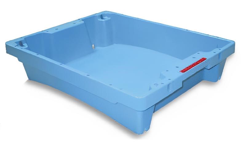 Bac spéciale pêche 600 x 400 - Norme Europe - PEHD - Coloris bleu - Légers et résistants aux chocs_1