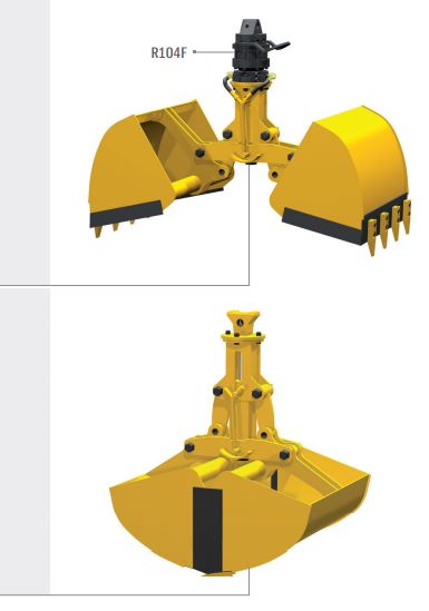 Bennes pour grues et mini-pelles R30/240 Rozzi - hydraulique pour terrassement et chargement_1