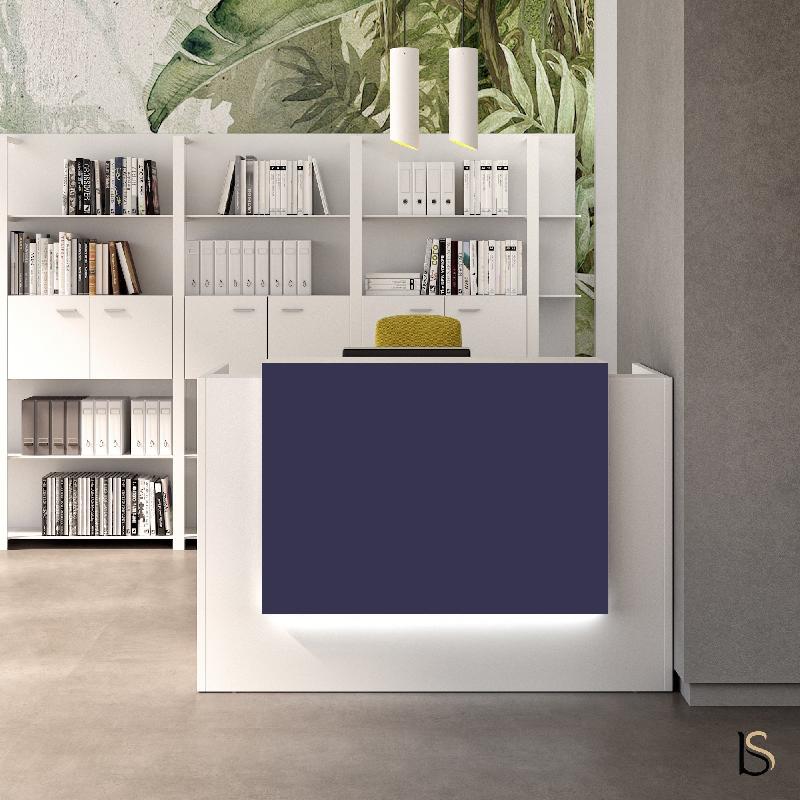 Bureau réception Z2 - Officity - 126, Blanc, Bleu violet R5000_0